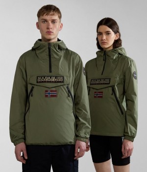 Anoraks Napapijri Rainforest Ripstop Anorak Jacket - Unisex Homme Vert | 8746XBTFD