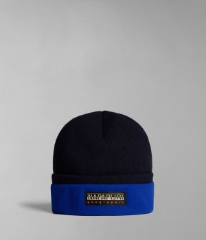 Chapeaux Napapijri Halley Beanie Enfant Bleu Foncé | 7839EICDZ
