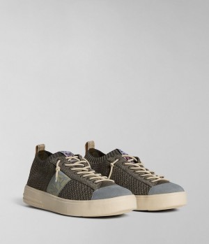 Chaussures de Sport Napapijri Bark Tex Trainers Homme Beige Grise | 1840WHLZB
