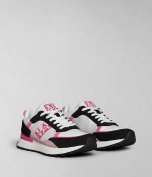 Chaussures de Sport Napapijri Carley Trainers Femme Blanche Rose | 1875ROSBF