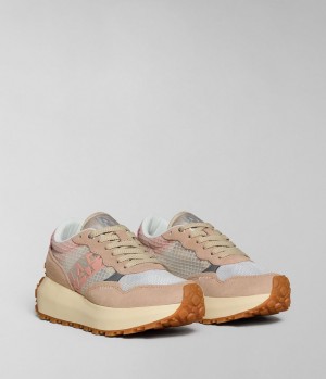 Chaussures de Sport Napapijri Katrina Mesh Trainers Femme Rose Clair | 4751TJAGH