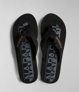 Claquette Napapijri Stick Flip-Flops Femme Noir | 3791IGBWN