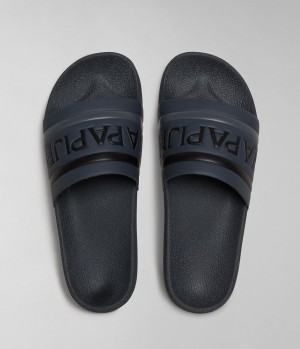 Claquette Napapijri Stream Sliders Homme Noir | 5024SRTZE