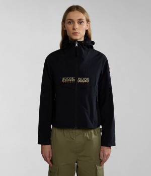 Coupe-vent Napapijri Rainforest Open Summer Jacket Femme Noir | 2937HTDKY