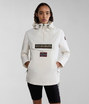 Coupe-vent Napapijri Rainforest Pocket Summer Anorak Jacket Femme Blanche | 8143SAWDR