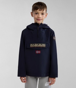 Coupe-vent Napapijri Rainforest Summer Anorak Jacket (4-16 YEARS) Enfant Bleu Foncé | 9571WXEKY