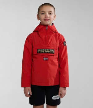 Coupe-vent Napapijri Rainforest Summer Anorak Jacket (4-16 YEARS) Enfant Rouge | 1358AQJGX