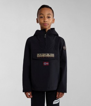 Coupe-vent Napapijri Rainforest Summer Anorak Jacket (4-16 YEARS) Enfant Noir | 3280JLAXK