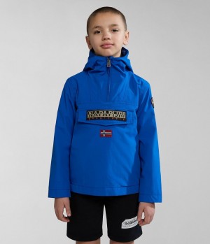 Coupe-vent Napapijri Rainforest Summer Anorak Jacket (4-16 YEARS) Enfant Bleu | 6087WHIJD