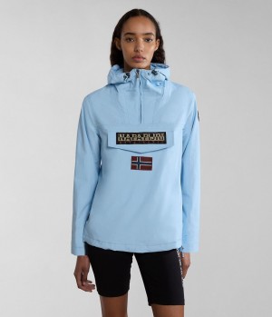 Coupe-vent Napapijri Rainforest Summer Anorak Jacket Femme Bleu Clair | 6580SIFBA