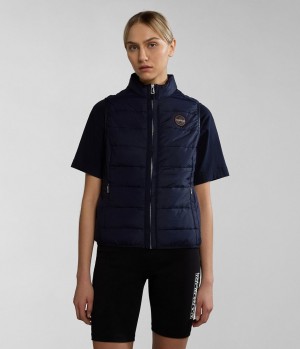 Gilet Napapijri Acalmar Vest Femme Bleu Foncé | 8506JUFZM