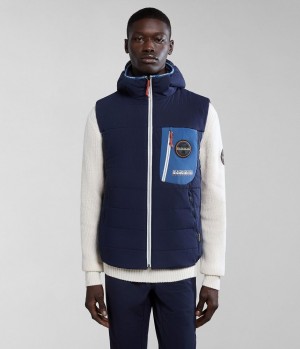 Gilet Napapijri Huron Packable Vest Homme Bleu Foncé | 7039FIWOL