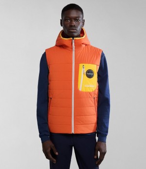 Gilet Napapijri Huron Packable Vest Homme Orange | 7490QARTO