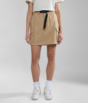Jupes Napapijri Boyd Skirt Femme Beige | 7354UMCGH