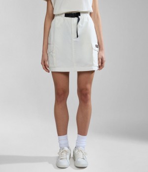 Jupes Napapijri Boyd Skirt Femme Blanche | 6974DMOBS