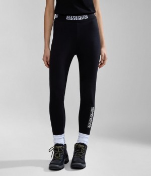 Leggings Napapijri Box Leggings Femme Noir | 4215SWXUL
