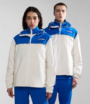 Lightweight Jackets Napapijri Grober Packable Jacket Homme Blanche | 5690SKWBU