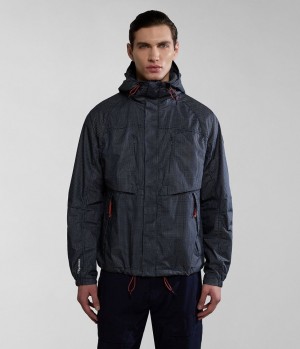 Lightweight Jackets Napapijri Makay Windbreaker with Dyneema Homme Bleu Foncé | 2708BTOVC