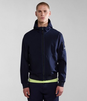 Lightweight Jackets Napapijri Melville Mono-material Shell Jacket Homme Bleu Foncé | 3968DHBMA