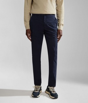 Pantalon Cargo Napapijri Dease Cargo Trousers Homme Bleu Foncé | 0512RZVJW