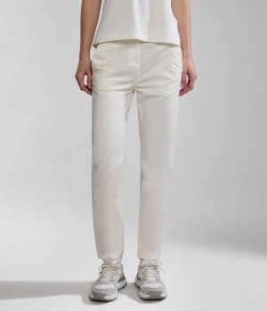 Pantalon Chino Napapijri Meridian Chino Trousers Femme Blanche | 7238FABWO