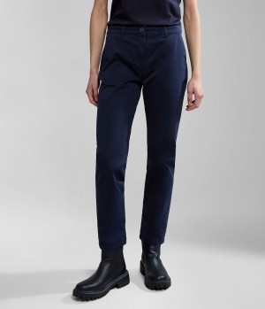 Pantalon Chino Napapijri Meridian Chino Trousers Femme Bleu Foncé | 8146FOWAB