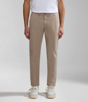 Pantalon Chino Napapijri Puyo All-Seasons Chino Trousers Homme Beige | 9134DELKH