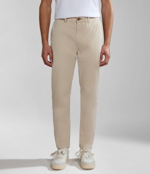 Pantalon Chino Napapijri Puyo Summer Chino Trousers Homme Beige Argent | 2648YVBND