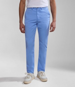 Pantalon Chino Napapijri Puyo Summer Chino Trousers Homme Bleu Fleur | 3204IYOMD