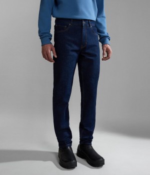 Pantalon Chino Napapijri Solveig Denim Homme Bleu Foncé | 8597MZYBC
