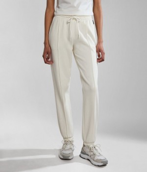 Pantalon Jogger Napapijri Iaato Summer Joggers Femme Blanche | 0615PQMTV