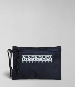 Petits Portefeuilles Napapijri Hornby Pencil Case Homme Bleu Foncé | 9175RIQPZ