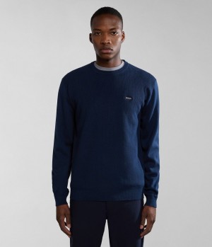 Pulls Napapijri Barensee Jumper Homme Bleu Foncé | 8032HUKXS