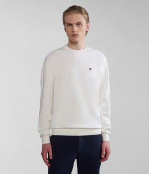 Pulls Napapijri Decatur Jumper Homme Blanche | 1925CTFIK