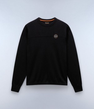 Pulls Napapijri Derri Crew Neck Jumper Homme Noir | 9357EITBZ