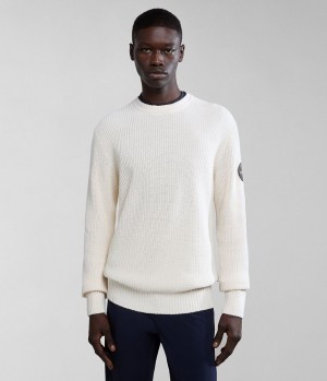 Pulls Napapijri Gwich Jumper Homme Blanche | 6589KXWUG