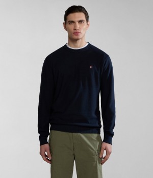 Pulls Napapijri Linen Jumper Homme Bleu Foncé | 9602LPWJQ