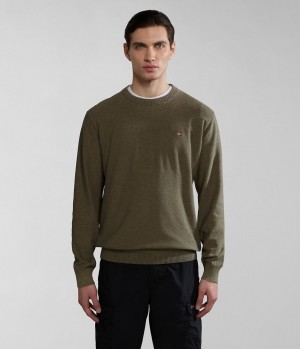 Pulls Napapijri Linen Jumper Homme Vert | 6847WQZIE