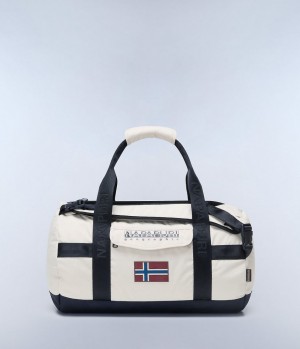 Sac Polochon Napapijri Bering Travel Small Duffle Bag Homme Beige Argent | 1234UREDP