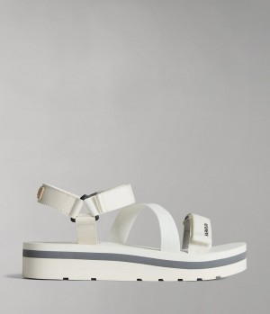 Sandale Napapijri Ripstop Dahlia Sandals Femme Blanche | 3721NDFAU