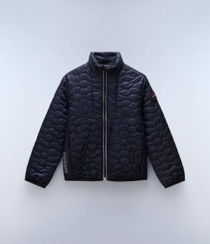 Short Jackets Napapijri Sarine Puffer Jacket (4-16 YEARS) Enfant Bleu Foncé | 2601ONRBS