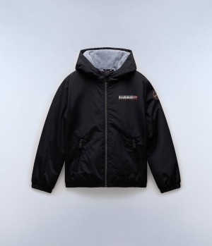 Short Jackets Napapijri Scott Short Jacket (4-16 YEARS) Enfant Noir | 5730JTCGI