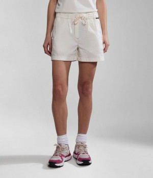 Short Napapijri Aberdeen Bermuda Shorts Femme Blanche | 7158AQWDB