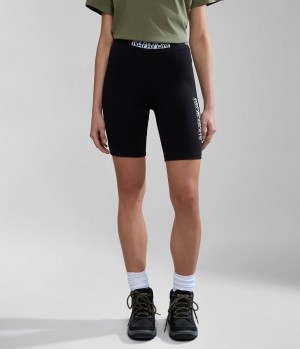 Short Napapijri Box Cycling Shorts Femme Noir | 2486YGBDM