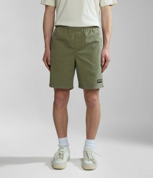 Short Napapijri Boyd Bermuda Shorts Homme Vert | 8974ODCKZ