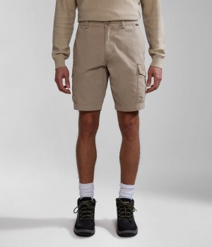 Short Napapijri Deline Bermuda Shorts Homme Beige | 9461LNBHK