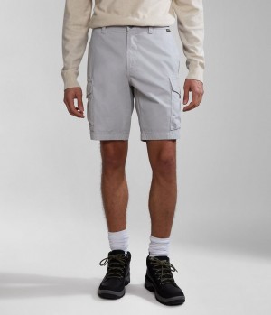 Short Napapijri Deline Bermuda Shorts Homme Grise Clair | 3640VTSGY