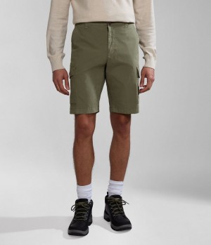 Short Napapijri Horton Bermuda Shorts Homme Vert | 3846PYKSZ
