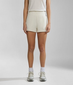 Short Napapijri Iaato Bermuda Shorts Femme Blanche | 4601VCPHG