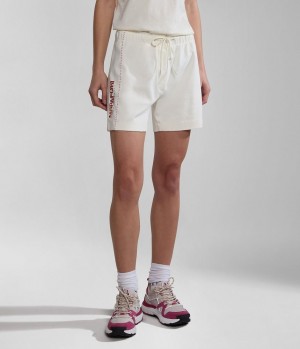 Short Napapijri Kreis Bermuda Shorts Femme Blanche | 9846SQJGE